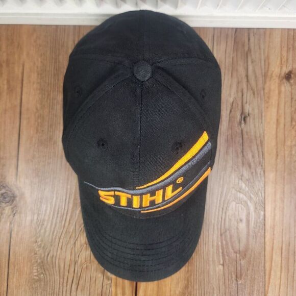 Stihl Outfitters Strapback Hat Cap Black Canvas Officially Licensed Merch Promo - Picture 7 of 10
